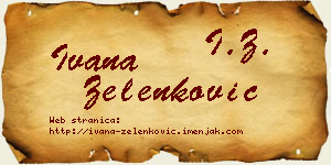 Ivana Zelenković vizit kartica